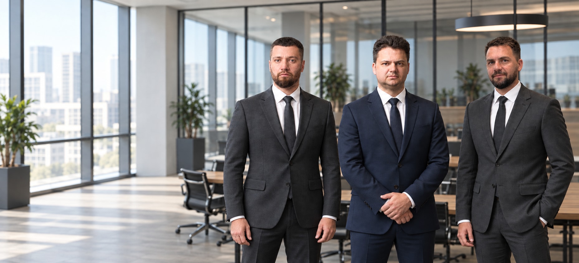 Команда Axiom Finance: Артур Балюль, Дмитрий Ульянов и Илья Ульянов — сгенерированная иллюстрация